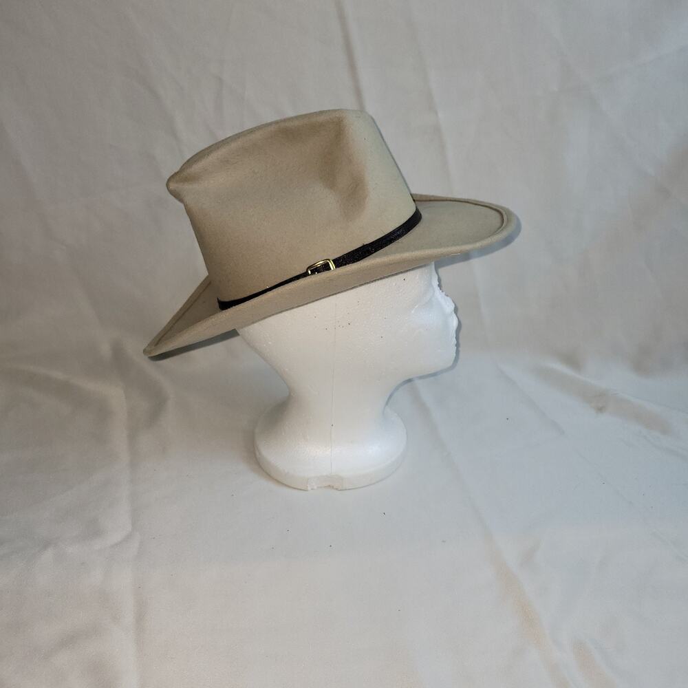 Vintage Wichita Western Cowboy Hat‎ Small – 100% Wool Felt Beige Tan Rancher...